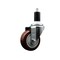 Service Caster 3.5'' SS Maroon Poly Wheel Swivel 1-3/8'' Expanding Stem Caster SCC-SSEX20S3514-PPUB-MRN-138 - alternate 1